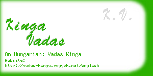 kinga vadas business card